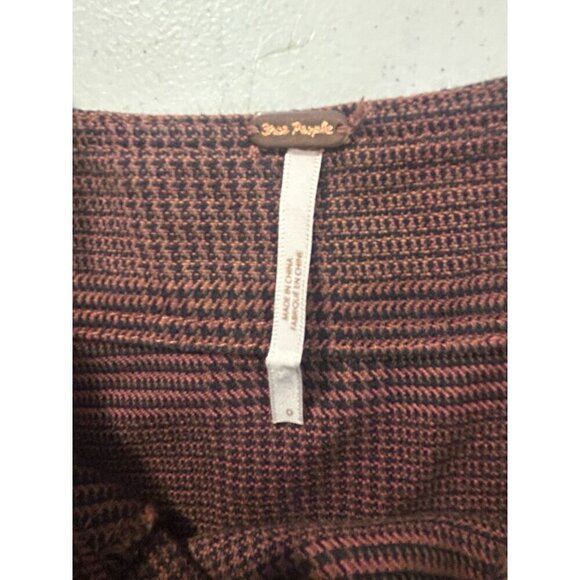 Free People Rowan Plaid Pinafore Skirt Women Size 0 - Picture 6 of 7